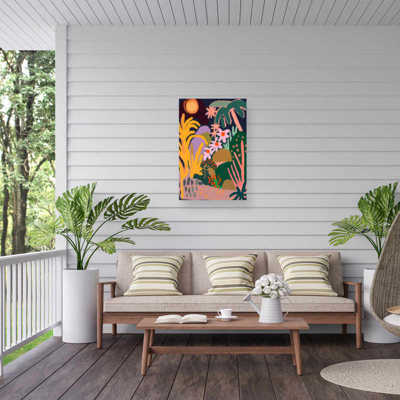 Treechild  Moon Island Outdoor  Canvas, H 12 po x l 19 po
