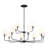 12 - Light Steel Dimmable Tiered Chandelier-1937749209