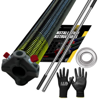 Garage Door Torsion Springs, w/ 1" Bearing, Gloves and Bars (207 x 2 x 20)