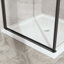 Cabine de douche, porte de douche d'angle avec base de douche blanche, cabine de douche à ouverture pivotante avec verre trempé transparent de 1/4 po