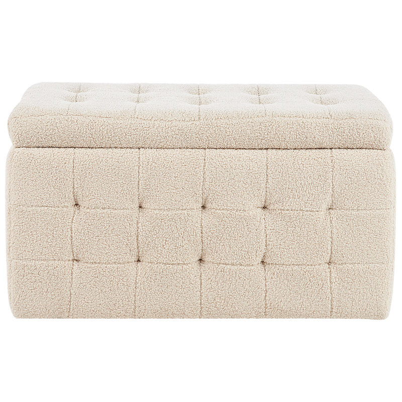 Sanatoga 72cm Wide Tufted Rectangle Solid Colour Ottoman with Storage