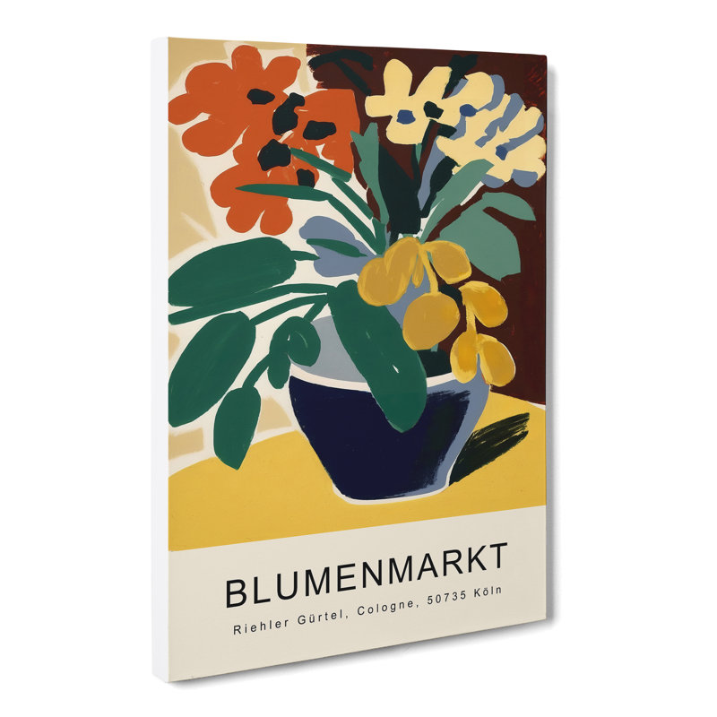 XMKTMKT-164 Cologne Flower Market Exhibition No.5 - Wrapped Canvas