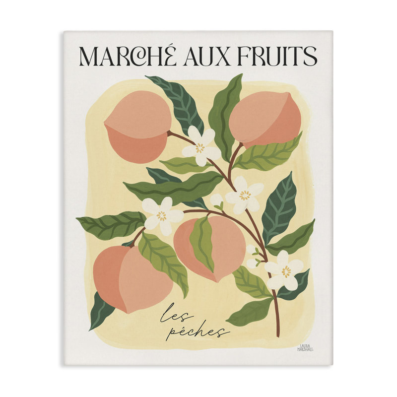 Art mural sur toile Marche aux pêche par Wild Apple Portfolio, H 40 po x l 30 po