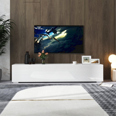 Meuble audio-vidéo moderne avec console multimédia de rangement pour le salon