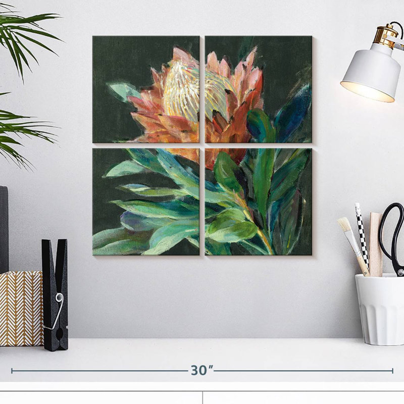 Harnek Deep Protea, 18" H x 18" W