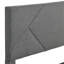 Lit tapissier double moderne avec tête de lit et base de matelas, support en lattes de bois massif, gris, aucun sommier requis, assemblage facile, tête de lit à structure grise, 500 lb
