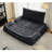[NEW ARRIVED] [VIDEO PROVIDED] Double human dog bed,Lazy sofa ,Loveseat,Fits You & Pets,Extra Large Floor Couch,Can sit or lie down,2-in-1,5 Adjustable Position, Plump Pillow,2 Seat,Chenille,Black-1903854645
