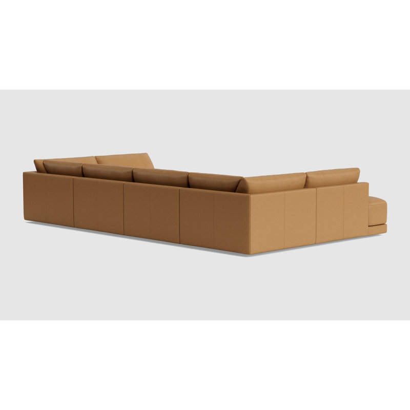 Eva Sectional, Leather - Butterscotch
