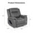 38" Wide Modern Oversized Microfiber Power Recliner with USB Port, Side LED Strip-896117434
