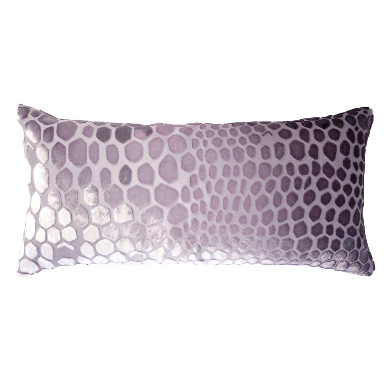 Snakeskin Rectangle Velvet Pillow Cover & Insert, Thistle