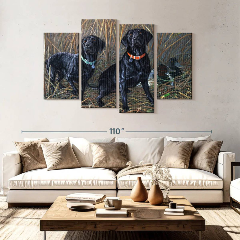 Brampt Sharing The Tradition - Black Labs, 54" H x 84" W