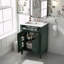 Meuble-lavabo de 24 po d'inspiration française avec lavabo en céramique et portes à fermeture en douceur-1525824520