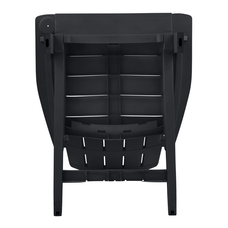Keter Kiawah Adirondack Chair Durable Weatherproof Outdoor Furniture for Porch and Backyard (Choose Color), Graphite