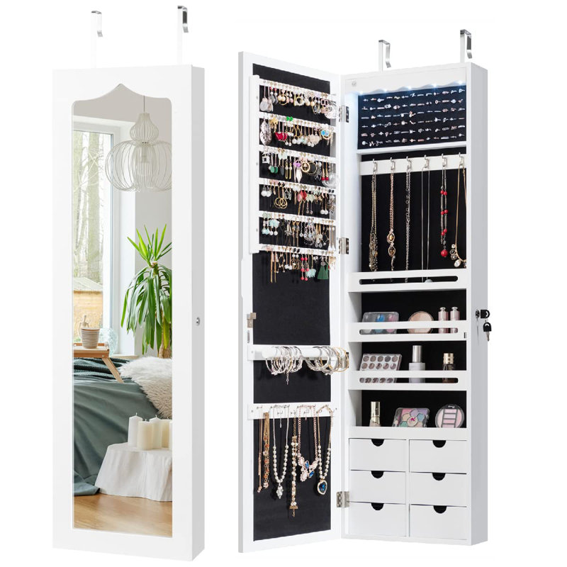 Miesha Jewelry Armoire, White