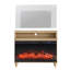 Meuble télé avec foyer électrique de 36 po pour téléviseur de 43 po, meuble de rangement en bois avec console pour salon