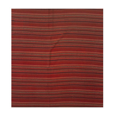 One-of-a-Kind 6'9" x 6'9" Square 1950s Square Wool Area Rug in Blue and Green