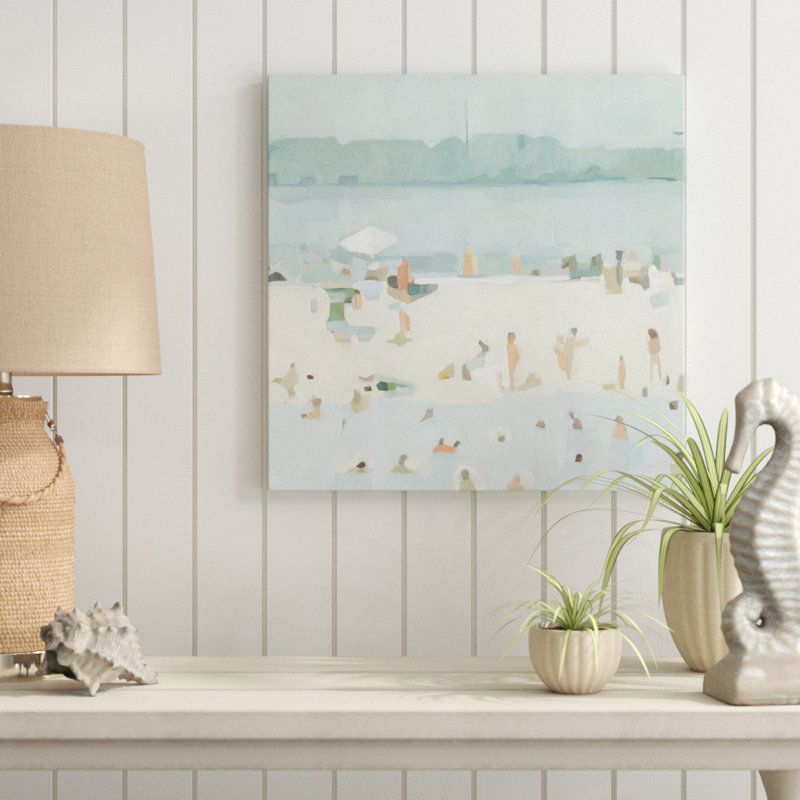 Sea Sandbar I by Emma Scarvey - Wrapped Canvas Painting, 51cm H x 51cm W