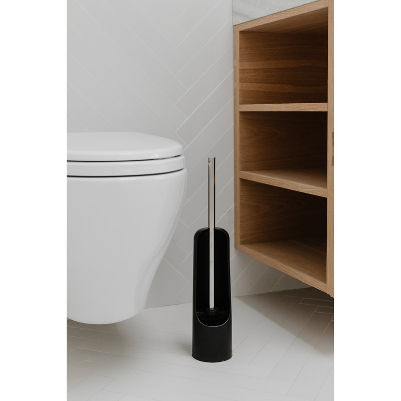 Umbra Plastic Toilet Brush And Holder, Black