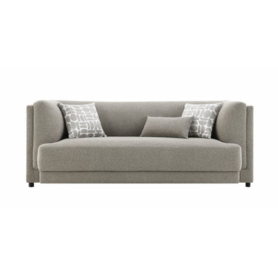 Upholstered Couch, Sofa with 3 Pillows