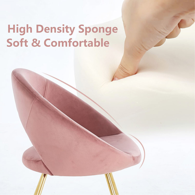 Chaise d'appoint en velours, fauteuil de salle à manger et fauteuil rembourré confortable