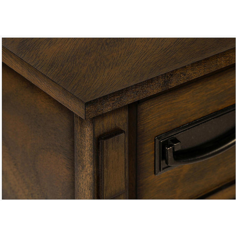 Double-layer storage drawer-style end table