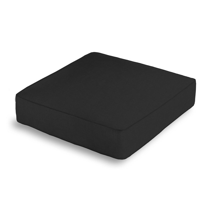 Square Pillow Cover & Insert, Black