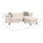 Beige Sectional, 46" Seat Width, Ample Seating Reversible 84" Package Depth, Securely Packaged