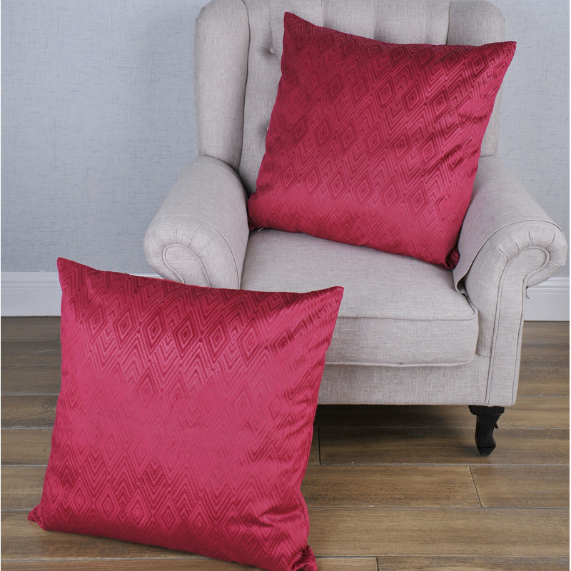 Square Euro Cushion Cover, Garnet