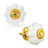 White With Gold Kin Shaped Knob