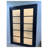 Solid French Double Doors Frosted Glass Quadro 4002 Matte Black Wood Solid Panel Frame Trims Closet Bedroom Sturdy Doors 48" x 80" (2* 24x80)-55746288-55746279
