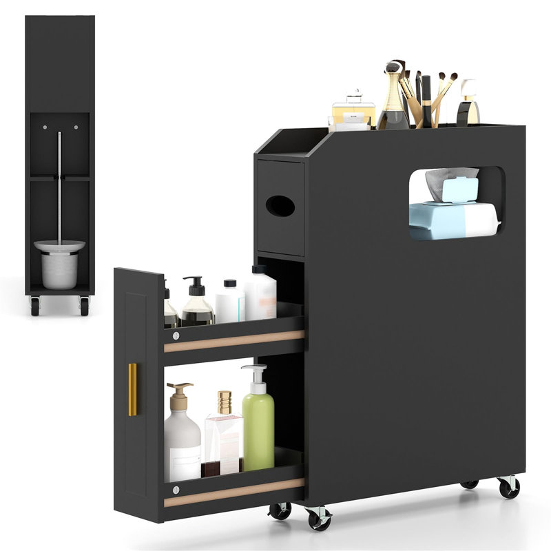 Bathroom Cabinet, Matte Black