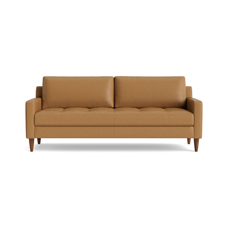 MCM Sofa (85"), Bison Butterscotch Top Grain Leather
