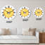 Jaune beignet sur blanc - horloge murale décontractée-2126431764