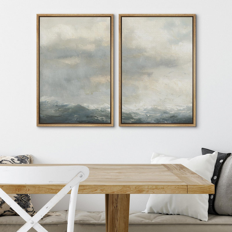 «Anneaux d'arbre en bois de chêne bleu bichon sauvage» - 2 pièces, Naturel, H 24 po x l 16 po