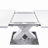 Rectangle Dining Table, Stretchable, Table Top+MDF X-Shape Table Leg With Metal Base