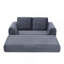 Canapé-lit pliant convertible 2-en-1, canapé-lit en velours côtelé moderne avec 2 * coussins, causeuse modulaire rembourrée et désossée avec lit escamotable, canapé-lit modulaire pliant pour le salon-399780628