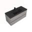 Meuble-lavabo flottant 48 po avec lavabo mural Celissa, meuble-lavabo mural moderne avec comptoir en quartz noir et tiroirs à fermeture en douceur, gris