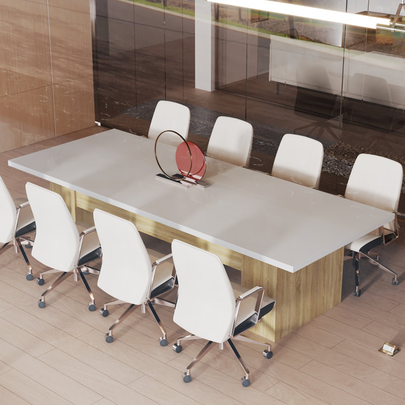 118'' Rectangle Conference Table, White