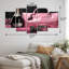 «Pink Fashion Bag & Champagne I», ensemble d'impressions d'art mural en métal