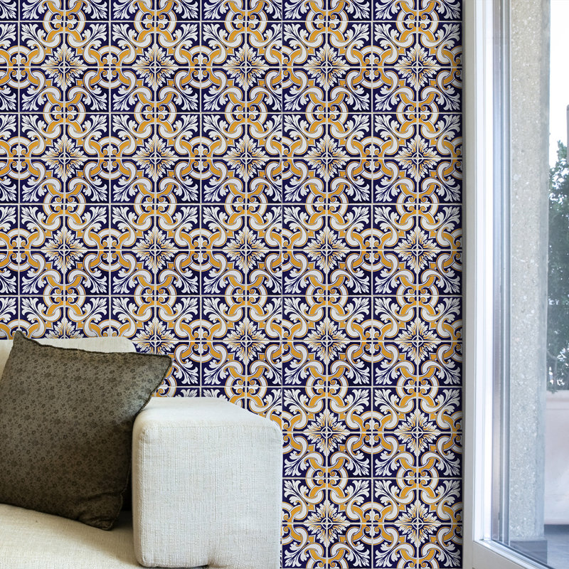 Abstract Non-Wall Damaging Tile Decal
