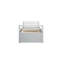 Lit simple avec tête de lit et espace de rangement gris, gigogne et fonctionnel-755057952