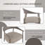 Ensemble de chaises d'appoint 2 pièces avec table basse Modern-1741106167