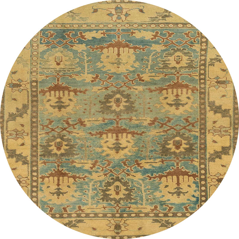 Tapis abstrait moderne 1679, Rond 5 pi