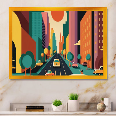 " Futuristic Cityscape with Cars II " Color Photography Print