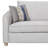 Loveseat Fabric - 2 Down Pillows