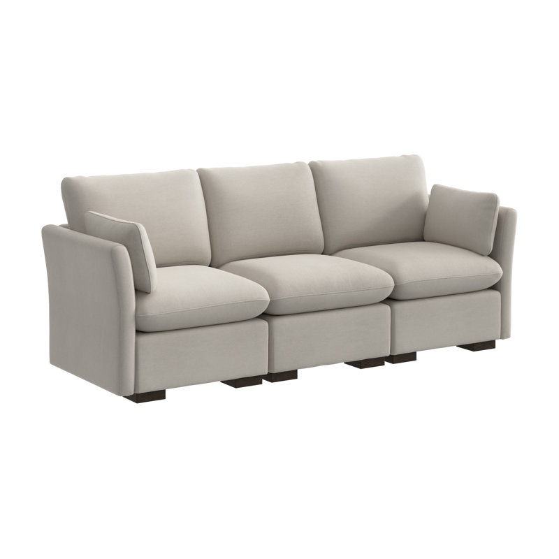 Stedman Modular 3-Seater Sofa, Living Room Furniture, Mist Taupe, 36.61" H x 97.65" W x 35.83" D