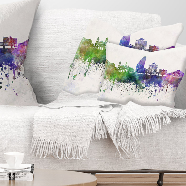 Coussin Cityscape San Jose, Rectangulaire, 12 po x 20 po