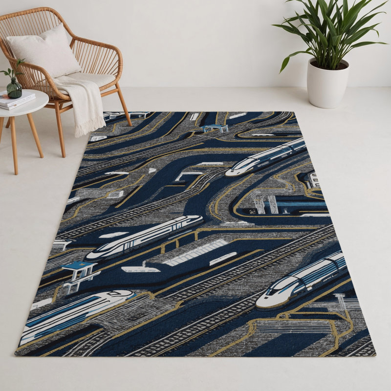 Tapis intérieur et extérieur gris Transport, Rectangle 9 pi x 12 pi