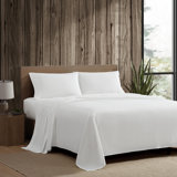 Eddie Bauer Solid Brushed Percale Cotton Sheet Set