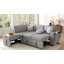 Canapé-lit modulaire convertible en L de L 83,9 po avec couchettes coulissantes doubles, table rabattable, ports USB, porte-gobelet et rangement pour le salon-1037562795